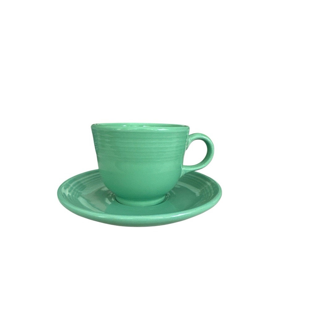 VINTAGE Fiesta Original Green  Cup And Saucer